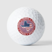 Patriotic Texas Flag State Golf Ball  ゴルフボール (正面)