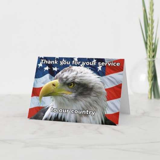 Patriotic Thank you for your service Card サンキューカード (正面)
