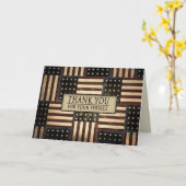 Patriotic Thank You For Your Service, USA Flags カード (黄色い花)