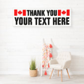 Patriotic Thank You sign banner with Canadian flag 横断幕 (インサイチュ)