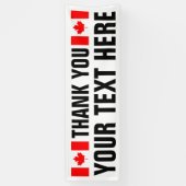 Patriotic Thank You sign banner with Canadian flag 横断幕 (縦)