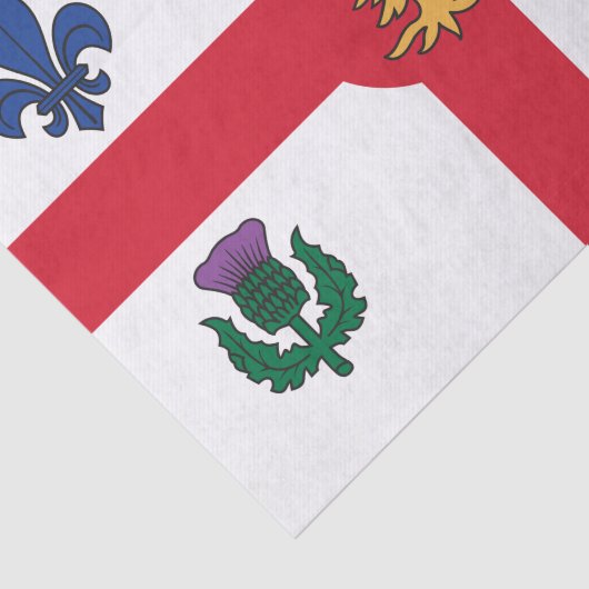 Patriotic tissue paper with flag of Montreal 薄葉紙 (詳細)