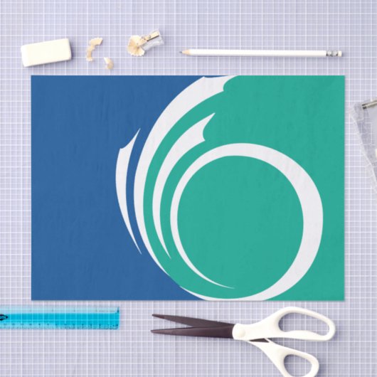 Patriotic tissue paper with flag of Ottawa, Canada 薄葉紙 (クラフト)