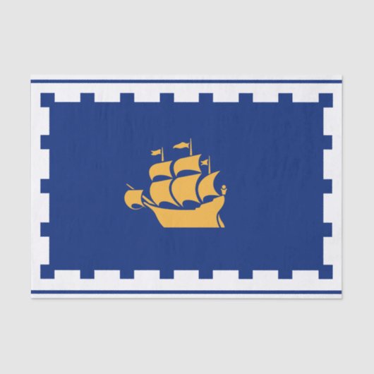 Patriotic tissue paper with flag of Quebec City 薄葉紙 (正面)