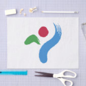 Patriotic tissue paper with flag of Seoul 薄葉紙 (クラフト)
