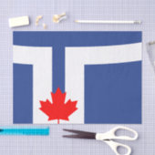 Patriotic tissue paper with flag of Toronto 薄葉紙 (クラフト)
