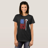 Patriotic Tow Truck Driver American Flag Yellow To Tシャツ (正面フル)