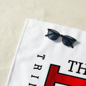 Patriotic Trinidad and Tobago Flag and Name WHITE ビーチタオル (インサイチュ)