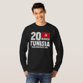 Patriotic Tunisia Flag Tunisian Independence Day Tシャツ (正面フル)