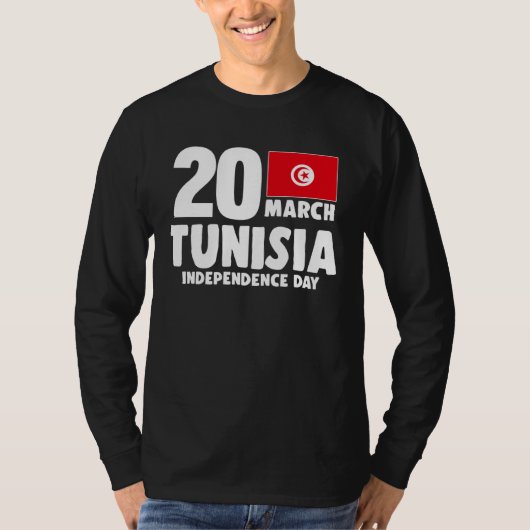 Patriotic Tunisia Flag Tunisian Independence Day Tシャツ (正面)