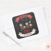 Patriotic US 250 Years of Freedom  Eagle Family スクエアシール (封筒)