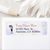 Patriotic US Flag and Fireworks Custom Address ラベル (インサイチュ)