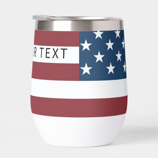 Patriotic US Flag Custom Text Name (右面)