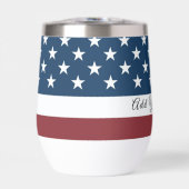 Patriotic US Flag Custom Text Name (正面)