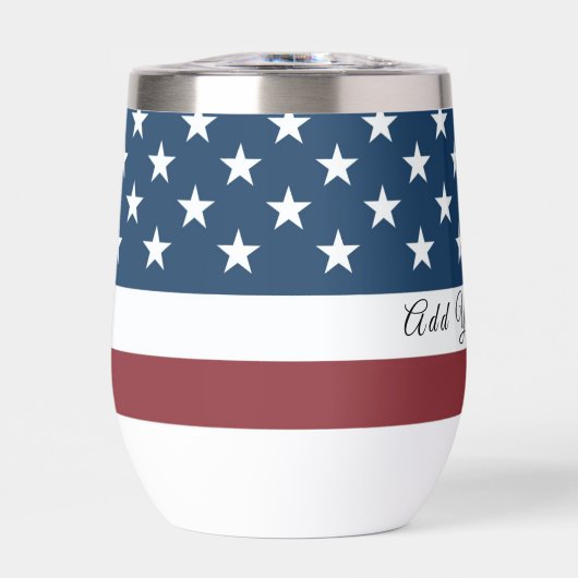 Patriotic US Flag Custom Text Name (正面)