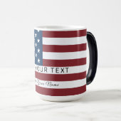 Patriotic US Flag Custom Text Name モーフィングマグカップ (正面右)