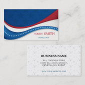 Patriotic USAすごい Background Business Card 名刺 (正面/裏面)