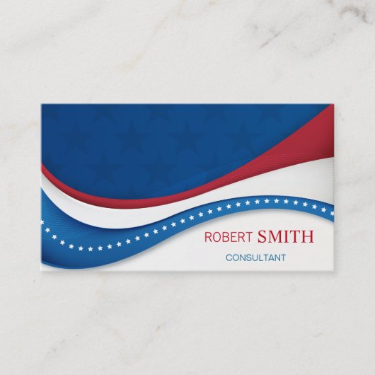 Patriotic USAすごい Background Business Card 名刺 (正面)