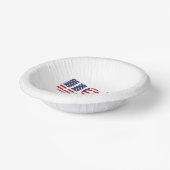 Patriotic USAステンシル7月4日パーティーマッチング ペーパーボウル (傾斜あり)