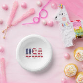 Patriotic USAステンシル7月4日パーティーマッチング ペーパーボウル (パーティー)