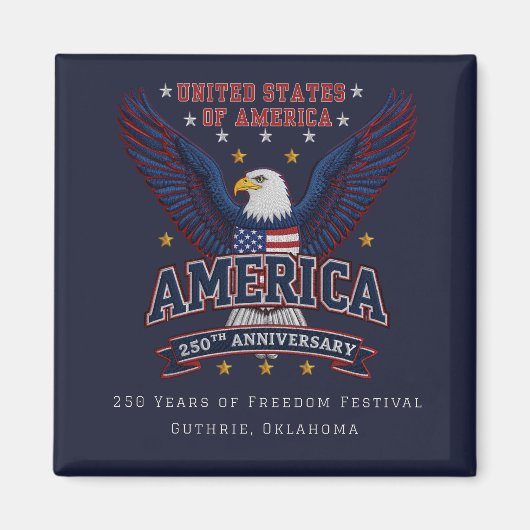 Patriotic USA 250 Celebration Custom Magnet マグネット (正面)