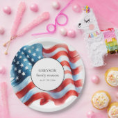 Patriotic USA 7月4日のテーブルデコレーション ペーパープレート (パーティー)