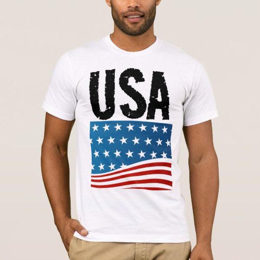 PATRIOTIC USA 7月4日メンズTシャツ Tシャツ (正面)