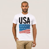 PATRIOTIC USA 7月4日メンズTシャツ Tシャツ (正面フル)