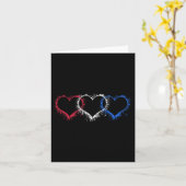 Patriotic Usa American Hearts Armed Forces 4th Of  カード (黄色い花)