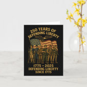 Patriotic Usa Army Us Military Parade 250th Annive カード (黄色い花)