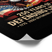 Patriotic Usa Army Us Military Parade 250th Annive ポスター (角)