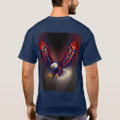 Patriotic USA Bald Eagle Tシャツ (裏面)