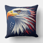 Patriotic USA eagle full of pride and strength クッション (裏面)