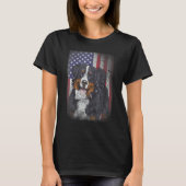 Patriotic USA Flag Australian Shepherd for Lab Own Tシャツ (正面)