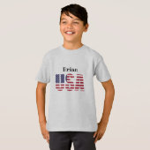 Patriotic USA Kids-Youth XS to XL Tシャツ (正面フル)