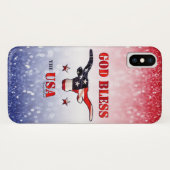 Patriotic USA - Longhorn Steer Case-Mate iPhone Ca Case-Mate iPhoneケース (裏面(横))