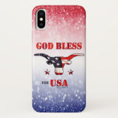 Patriotic USA - Longhorn Steer Case-Mate iPhone Ca iPhoneケース (裏面)