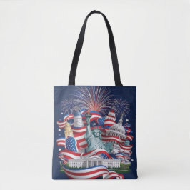 Patriotic USA Tote Bag – Double-Sided American Fla トートバッグ