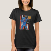 patriotic usa us flag dabbin' baseball player Prem Tシャツ (正面)