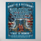 Patriotic Veteran Definition Blank Check Sacrifice ポスター (正面)