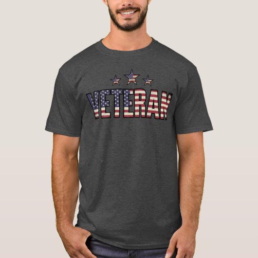 Patriotic Veteran USA  Tシャツ (正面)