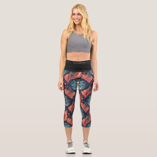 Patriotic Veterans Day Leggings カプリレギンス