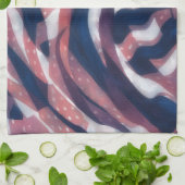 Patriotic Vibes Artsy Kitchen Towel キッチンタオル (折り畳み)