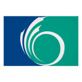 Patriotic wall poster with Flag of Ottawa, Canada ポスター (正面)