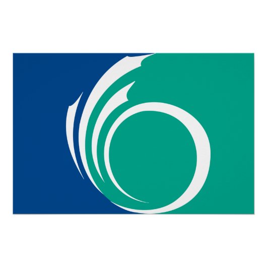 Patriotic wall poster with Flag of Ottawa, Canada ポスター (正面)