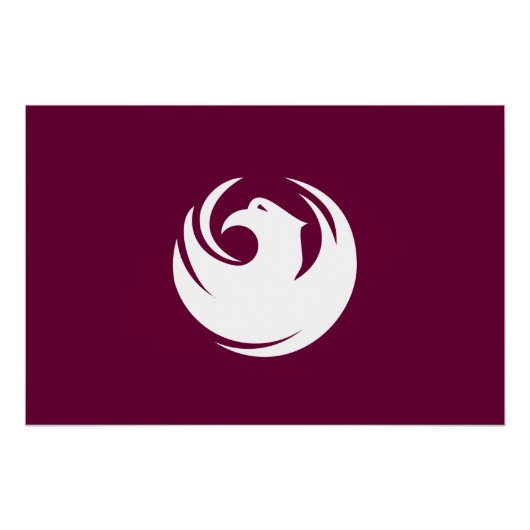 Patriotic wall poster with Flag of Phoenix City ポスター (正面)
