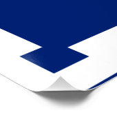 Patriotic wall poster with Flag of Quebec City ポスター (コーナー)