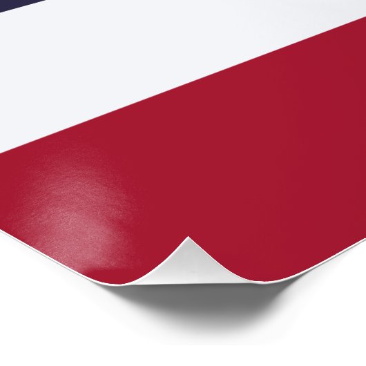 Patriotic wall poster with Flag of Thailand ポスター (コーナー)