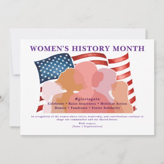Patriotic Women’s History Month Recognition シーズンカード (正面)