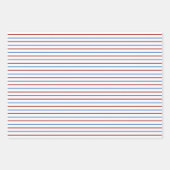 Patriotic Wrapping Paper Flat Sheet Set of 3 ラッピングペーパーシート (正面3)